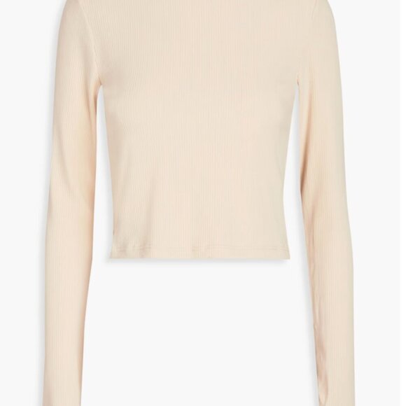 THE UPSIDE Beige Tahnee ribbed stretch-modal top - Women's Size XXS/2 - Picture 3 of 7